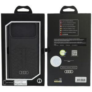 Odinis dėklas Audi Leather Case MagSafe, skirtas iPhone 18 Pro Max / 17 Pro Max, juodas - Image 5