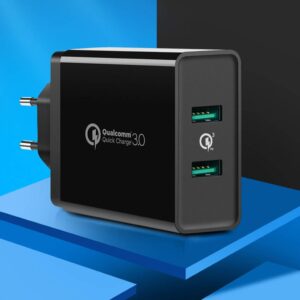 Ugreen tinklo įkroviklis 2× USB-A 36 W QC3.0 juodas (CD161) - Image 2