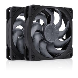Noctua NF-A12x25 G2 PWM Sx2-PP chromax.black Kompiuterio korpusui Ventiliatorius 12 cm Juoda 2 vnt - Image 1