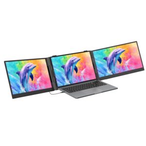 Blackview DCM8 Pro - 15,3 colių nešiojamas nešiojamojo kompiuterio ekrano išplėtimo įrenginys su dviejų monitorių funkcija ir 2 USB-C prievadais - Image 2