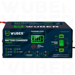Mikroprocesorinis įkroviklis 6-12 V 15 A + akumuliatoriaus įkroviklis W14017 WUBER