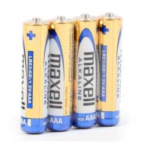 Maxell šarminės baterijos ALKALINE LR03, LR3, AAA, 4 vnt., 1,5 V, plėvelėje