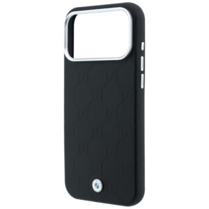BMW Sign Deboss Quilted Metal Logo MagSafe dėklas, skirtas iPhone 18 Pro Max / 17 Pro Max, juodas - Image 6