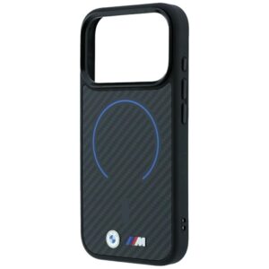 BMW M Kevlar Blue Print žiedinis metalinis logotipo MagSafe dėklas, skirtas iPhone 18 Pro Max / 17 Pro Max, juodas - Image 7
