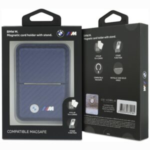Piniginė BMW M Carbon Metal Logos MagSafe tamsiai mėlyna - Image 6