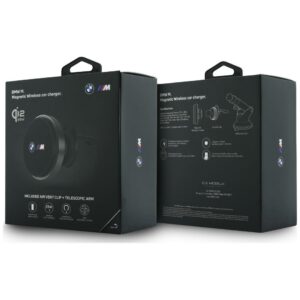 BMW M Edition 25W Qi2 MagSafe belaidžio įkrovimo automobilinis laikiklis prietaisų skydeliui / priekiniam stiklui / ventiliacijos grotelėms, juodas - Image 8