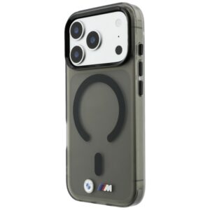 Dėklas BMW M IML Frosted Metal Logo & Trims MagSafe, skirtas iPhone 18 Pro / 17 Pro, juodas - Image 2