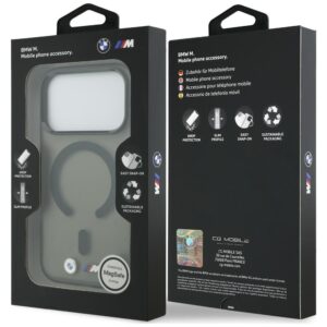 Dėklas BMW M IML Frosted Metal Logo & Trims MagSafe, skirtas iPhone 18 Pro / 17 Pro, juodas - Image 8