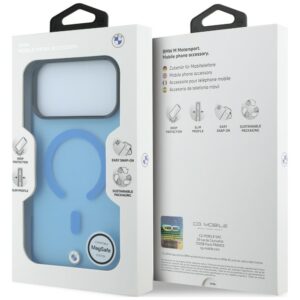 Dėklas BMW Sign Frosted IML & MetaL Logo MagSafe, skirtas iPhone 18 Pro / 17 Pro, mėlynas - Image 8