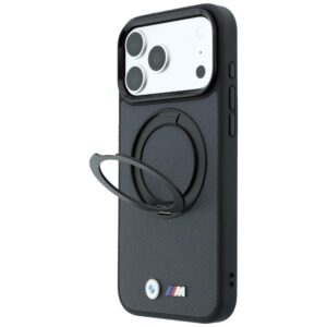 Dėklas BMW Kevlar Ring Stand 360 MagSafe, skirtas iPhone 18 Pro / 17 Pro, antracito spalvos - Image 2