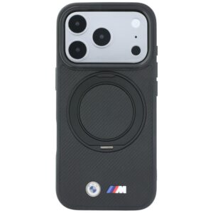 Dėklas BMW Kevlar Ring Stand 360 MagSafe, skirtas iPhone 18 Pro / 17 Pro, juodas - Image 3