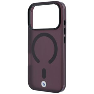 Dėklas BMW Sign Frosted IML & MetaL Logo MagSafe, skirtas iPhone 18 Pro Max / 17 Pro Max, bordo spalvos - Image 6
