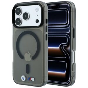 Dėklas BMW M IML Glossy Metal Logo & Trims MagSafe, skirtas iPhone 18 Pro Max / 17 Pro Max, juodas