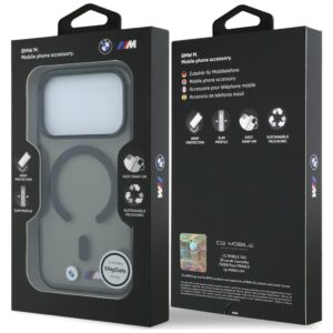 Dėklas BMW M IML Glossy Metal Logo & Trims MagSafe, skirtas iPhone 18 Pro Max / 17 Pro Max, juodas - Image 8