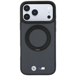 Dėklas BMW Kevlar Ring Stand 360 MagSafe, skirtas iPhone 18 Pro Max / 17 Pro Max, antracito spalvos - Image 3