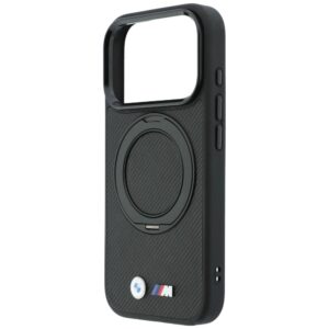 Dėklas BMW Kevlar Ring Stand 360 MagSafe, skirtas iPhone 18 Pro Max / 17 Pro Max, juodas - Image 6