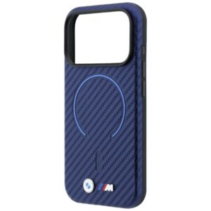 BMW M Carbon Printed Ring MagSafe dėklas, skirtas iPhone 18 Pro / 17 Pro, tamsiai mėlynas - Image 6