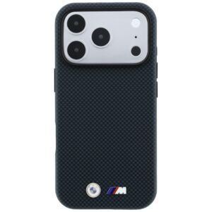 BMW M Quadrille Kevlar metalinis logotipas MagSafe dėklas, skirtas iPhone 18 Pro Max / 17 Pro Max, tamsiai mėlynas - Image 3