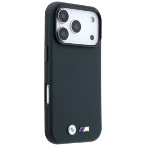 BMW M Quadrille Kevlar metalinis logotipas MagSafe dėklas, skirtas iPhone 18 Pro Max / 17 Pro Max, tamsiai mėlynas - Image 4
