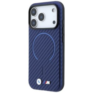 BMW M Carbon Printed Ring MagSafe dėklas, skirtas iPhone 18 Pro Max / 17 Pro Max, tamsiai mėlynas - Image 2