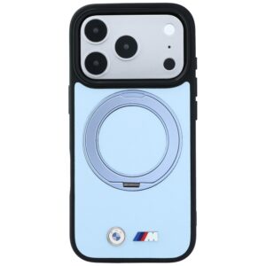 BMW Kevlar žiedinis stovas 360 MagSafe dėklas, skirtas iPhone 18 Pro Max / 17 Pro Max, mėlynas - Image 3