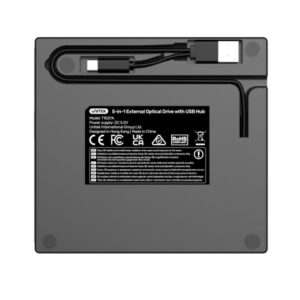 UNITEK IŠORINIS DVD/CD ĮRAŠYMO ĮRENGINYS SU USB HUBU, 5 GBPS - Image 3