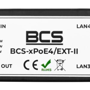 BCS BCS-xPoE4/EXT-II Tinklo kartotuvas Juoda 100 Mbit/ai