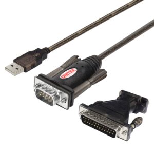 UNITEK Y-105A serijinis kabelis Juoda 1,5 m USB A tipo DB-9