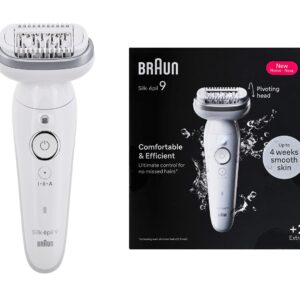Belaidis epiliatorius „Braun Silk-épil 9“, skirtas epiliacijai drėgnomis sąlygomis, „SensoSmart“