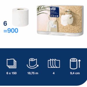 Tualetinis popierius Tork Premium Extra Soft Conventional T4, 4 sl., 9.7cm x 19.1m, 6 vnt./pak - Image 3