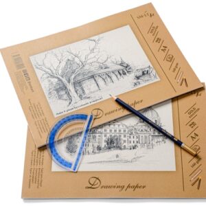 Braižybos ir piešimo popierius SMLT A4, 160 g/m2, 20 lapų, klijuotas - Image 3