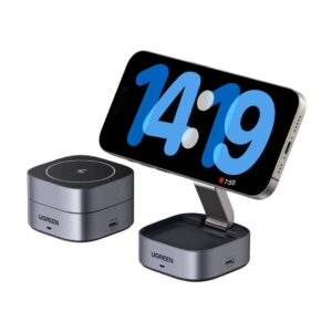 Ugreen 35278 mobiliojo įrenginio kroviklis Ausinės, Išmanusis telefonas Pilka AC, USB Belaidis įkrovimas Spartusis įkrovimas Vidaus - Image 1