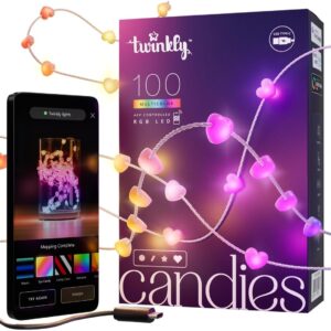 „Twinkly Candies“ LED Kalėdų eglutės žibintai TWKH100RGB-T 6 m