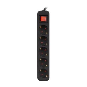 Lanberg PS1-05F-0150-BK elektros tinklo ilgintuvas 1,5 m 5 AC išvestis(ys / čių) Vidaus Juoda