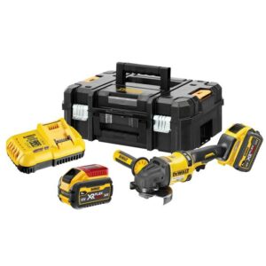 DEWALT KAMPINIS ŠLIFUOKLIS 125mm 54V FV DCG418X2 2x9/3Ah FLEXVOLT