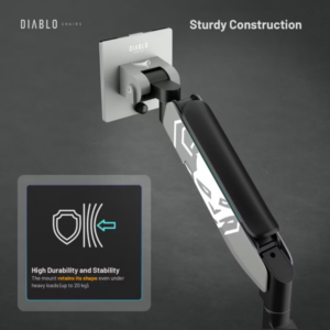Diablo LED RGB monitoriaus 49" laikiklis X-Arm pilkas ir juodas - Image 7