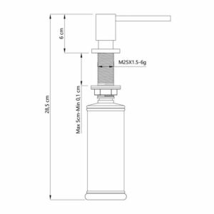 Dozatorius Quadron EMMA MFT002-BLM, juoda - Image 2