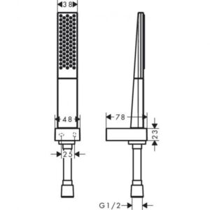 Dušo galvos komplektas Hansgrohe Rainfinity 26856000 - Image 2
