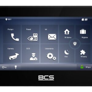 BCS BCS-MON7600B-2 vaizdo telefonspynės sistema 17,8 cm (7") Juoda, Sidabras