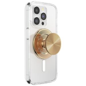 Telefono laikiklis ir stovas Popsockets Round Radial Gold Aluminum MagSafe auksinės spalvos 807259 - Image 4