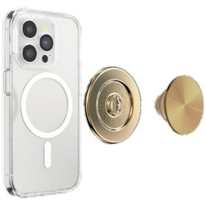 Telefono laikiklis ir stovas Popsockets Round Radial Gold Aluminum MagSafe auksinės spalvos 807259 - Image 7