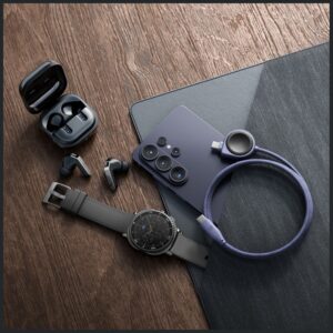 Energea Flow Duo Watch 2-in-1 USB-C į USB-C laidas + Samsung Watch įkroviklis 480Mb/s 60W 1.5m juodas - Image 4