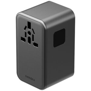 Energea TravelWorld adapteris GaN 160W PD 3x USB-C / USB-A Gunmetal sieninis įkroviklis - Image 3