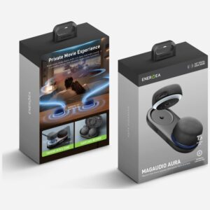 Energea Magaudio Aura dvigubi „Bluetooth“ garsiakalbiai su prijungimo stotele, juodi - Image 5