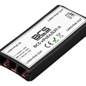 BCS BCS-xPoE4/EXT-II Tinklo kartotuvas Juoda 100 Mbit/ai - Image 3