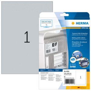 HERMA 4224 lipni etiketė Stačiakampis Ilgalaikis Sidabras 25 vnt - Image 1