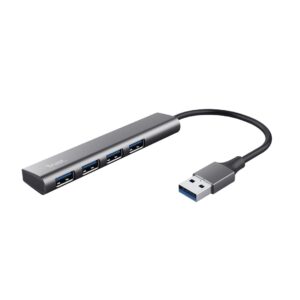 Trust Halyx USB 3.2 Gen 1 (3.1 Gen 1) Type-A 5 Mbit/ai Juoda, Pilka - Image 1