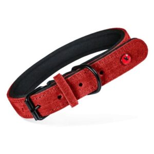 ZOLUX Komfort Odinė, raudona spalva – antkaklis šuniui – 35 cm