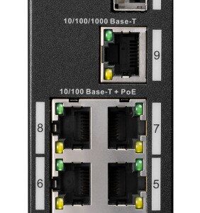 BCS BCS-L-SP0801G-1SFP(II) Fast Ethernet (10/100) Maitinimas per Eternetą (PoE) DIN bėgelis Juoda