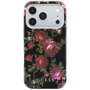 Guess Blossom Roses raštuotas MagSafe dėklas, skirtas iPhone 18 Pro Max / 17 Pro Max, juodas - Image 3